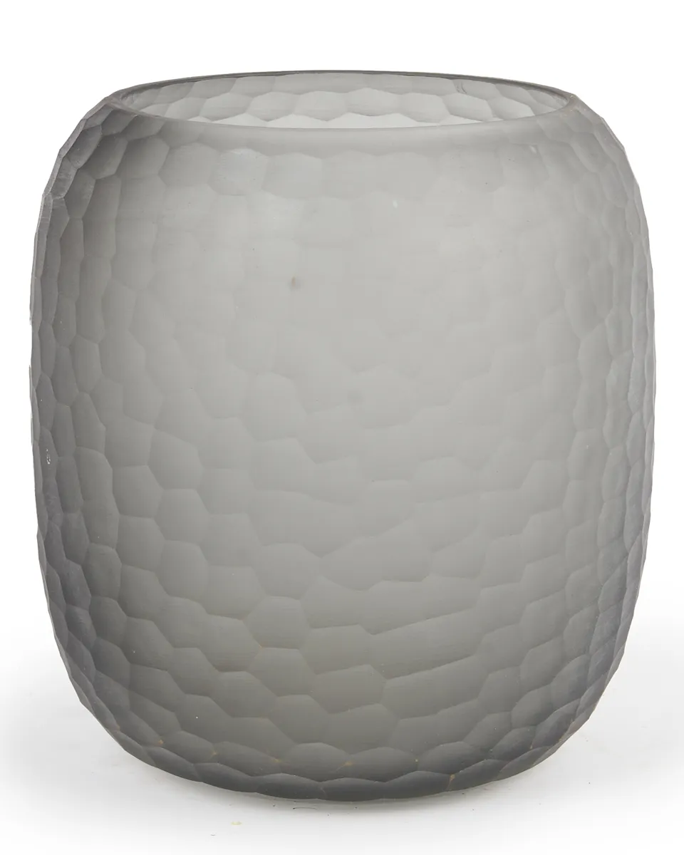 GLASS VASE GRAY 22X27CM DR1425 GLASS VASE GRAY 22X27CM DR1425