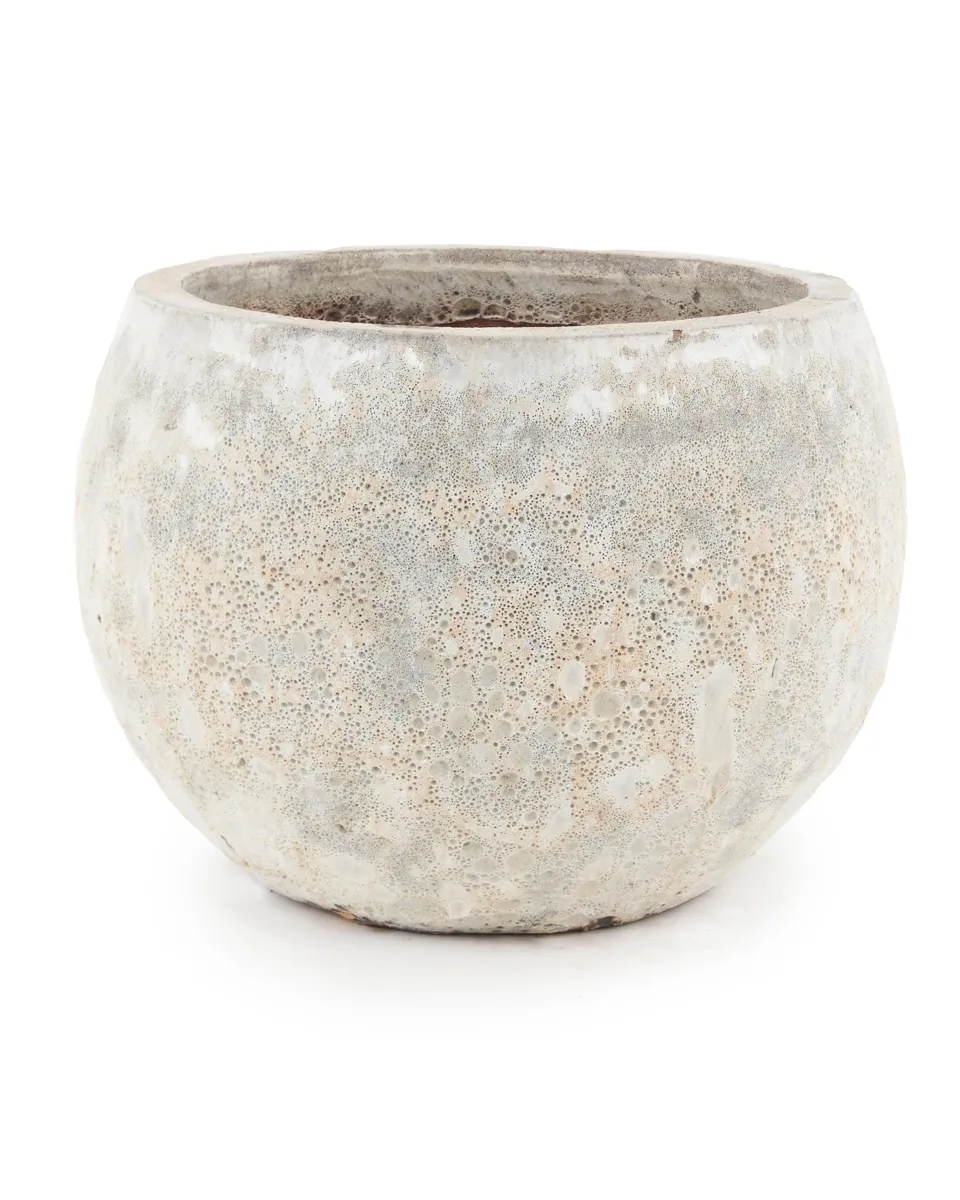 Javier Grey ceramic bowl pot round S 716107S Javier Grey ceramic bowl pot round S 716107S