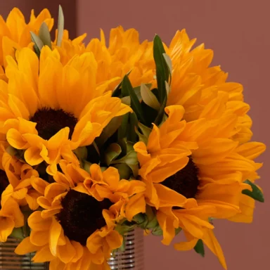 golden sunflower detailed