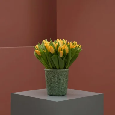 dazzling yellow on a vase 1