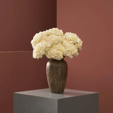One in a Million White Brown Vase