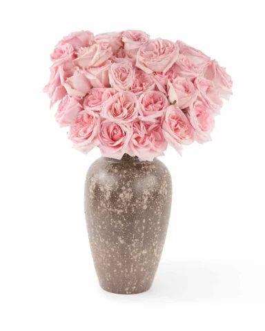 Send My Love pink flower to brown vase JUNE 15 2023