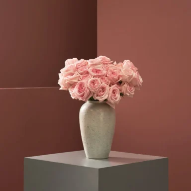 send my love brown pink ohara white vase