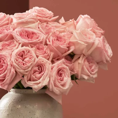send my love brown pink ohara white vase detailed