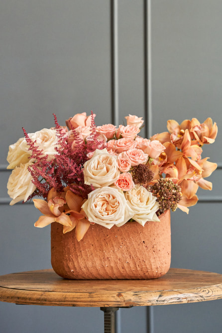orange glow special flower arrangement for autumn home decor ideas
