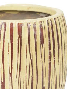 Audrey Ceramic Glazed Yellow Bombey Pot Round L 695363 2 detailed