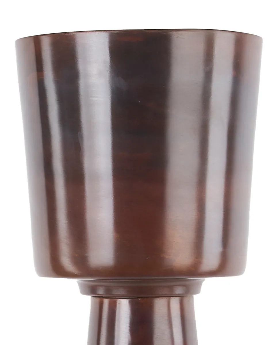 Egson Copper iron pot round on cone base L 716222L copy detailed