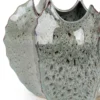 Emmaa Grey ceramic pot ribbed spiky border XL 716642 36 x 20 x 27 copy detailed