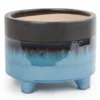 Isidora Blue ceramic pot on feet grey top L 715293