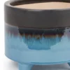 Isidora Blue ceramic pot on feet grey top L 715293 copy detailed