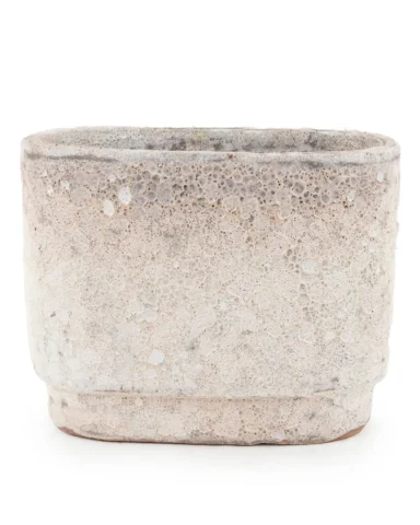 Javier Grey ceramic pot oval S716109S