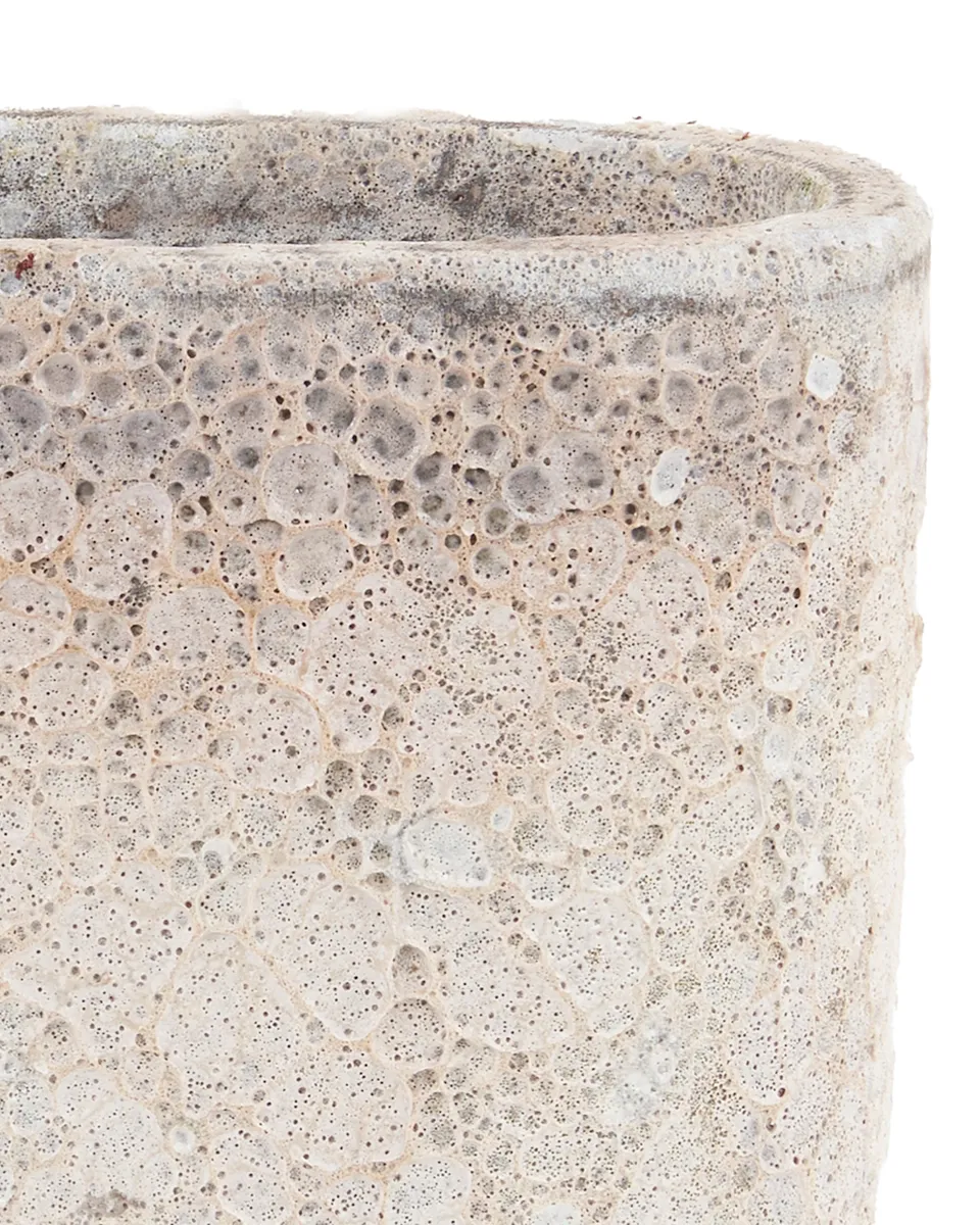 Javier Grey ceramic pot oval S716109S copy detailed