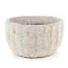 Javier Grey ceramic pot ribbed round S 716111S