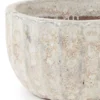 Javier Grey ceramic pot ribbed round S 716111S copy detailed