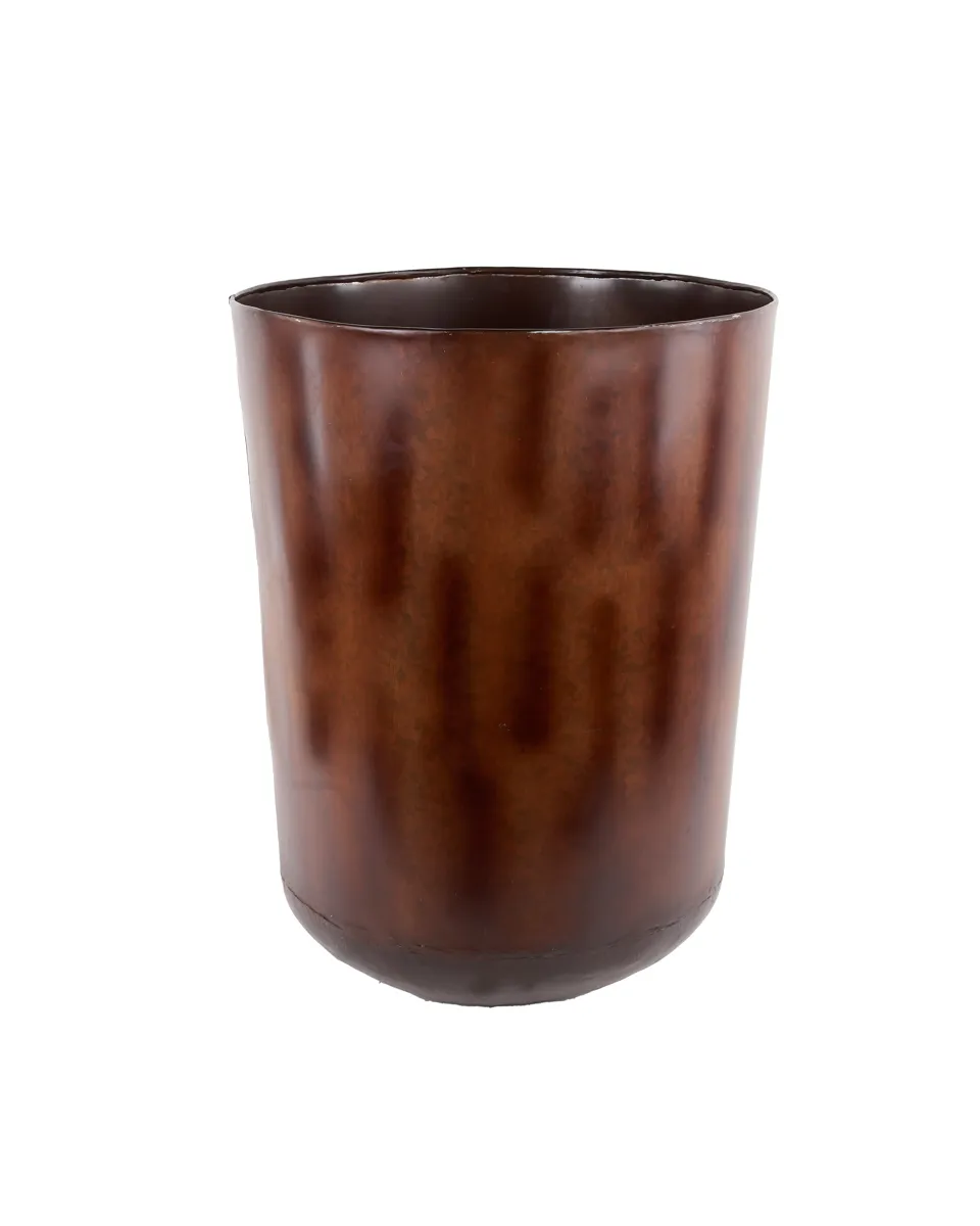 Jelena Copper zinc pot round thick border S 714871S