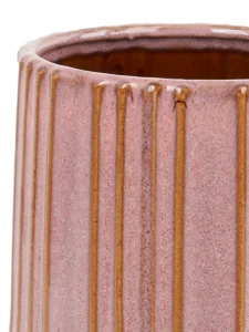 Jilly Pink glazed ceramic pot pattern round high 707982 L 14.5 x 14.5 x 19 copy detailed