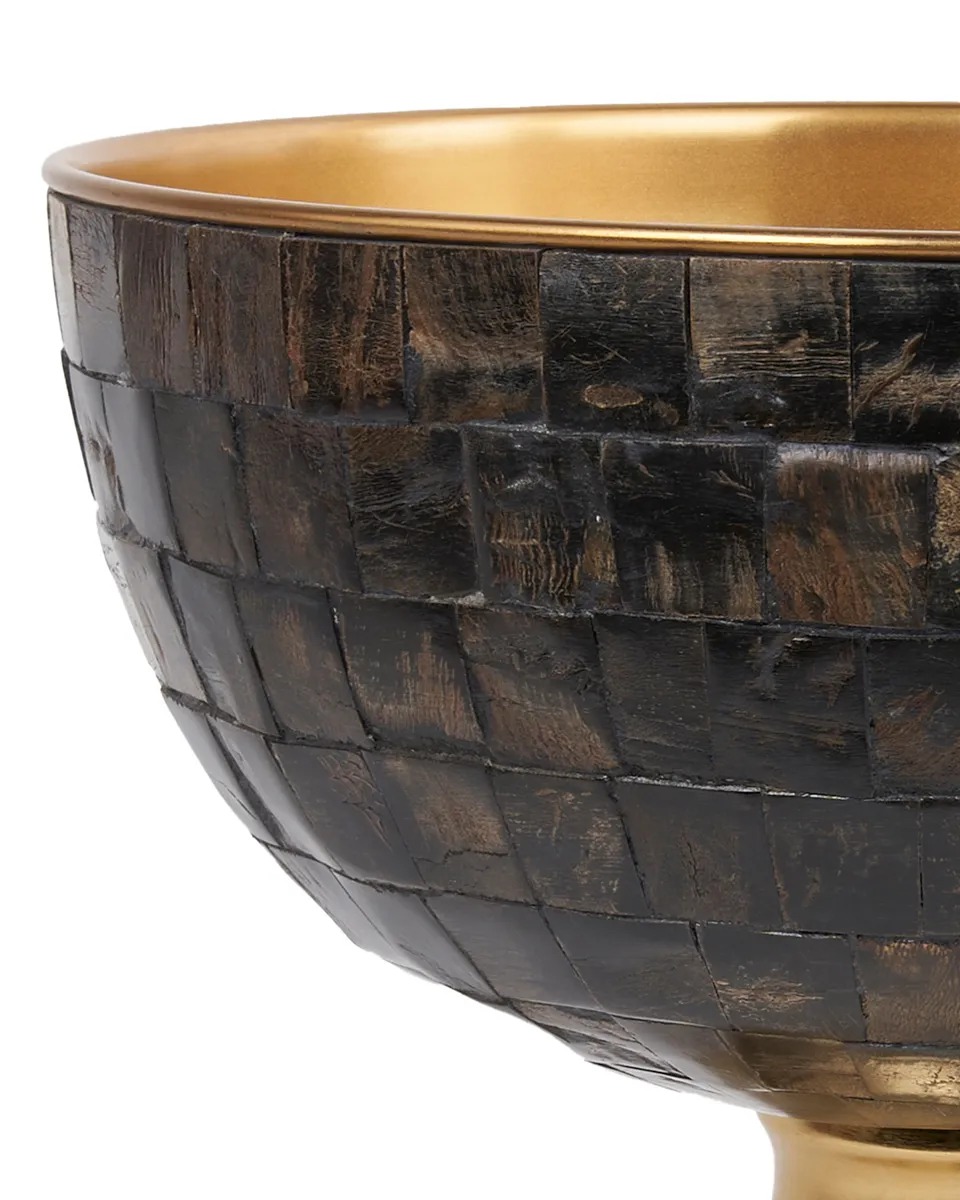 Loder Gold Horn shiny bowl natural horn mosaic tap 713573 37 x 37 x 29 copy detailed