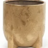 Mardix Gold ceramic pot small feet round low708699 XL 21 x 21 x 21
