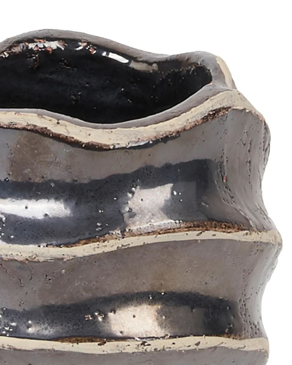 Matz Grey Ceramic Wave Pot Round S 678155 copy detailed
