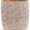 Meria Brown cement pot with pattern round 708174 XL 30 x 30 x 30