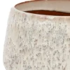 Merty Cream glazed ceramic pot wide low round 708724 L 19 x 19 x 16 copy detailed