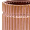 Molly Pink glazed ceramic pot with stripes high 708086 XL 18 x 18 x 19 copy detailed