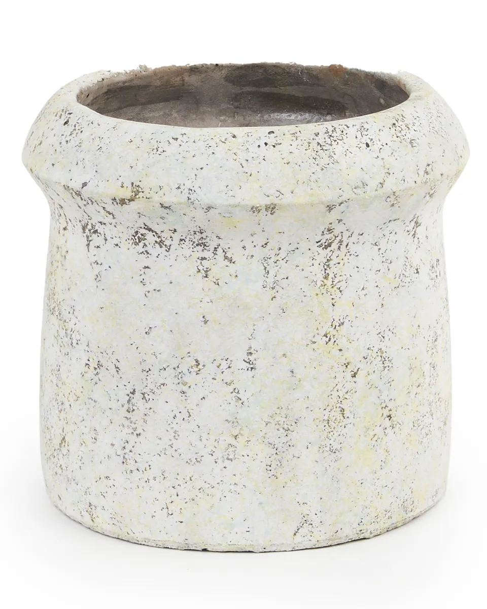 Nimma Grey cement pot wide top round M 713873 17 x 17 x 16