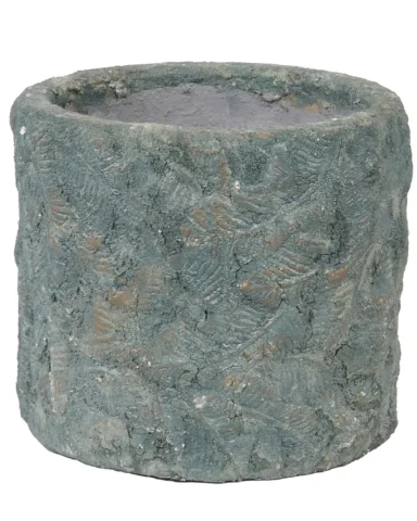 Rana Blue Ceramic Leaf Pot Round S 686806