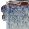 Shay Blue glazed ceramic pot with ears high 713241 L 18 x 14.5 x 19 copy detailed