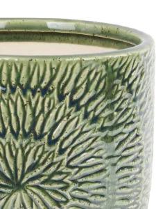 Stef Green ceramic pot circle print round low707856 L 17.5 x 17.5 x 17.5 copy detailed