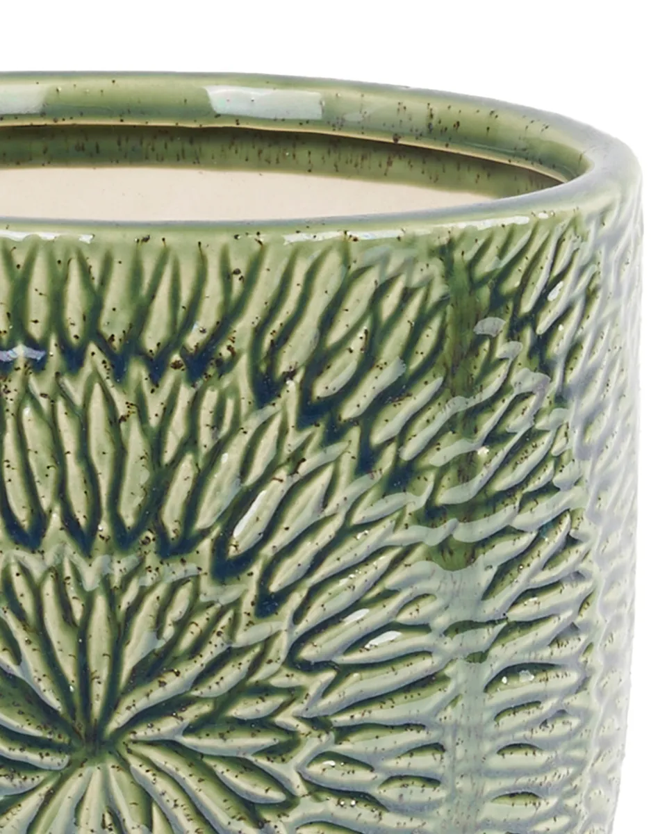 Stef Green ceramic pot circle print round low707856 L 17.5 x 17.5 x 17.5 copy detailed