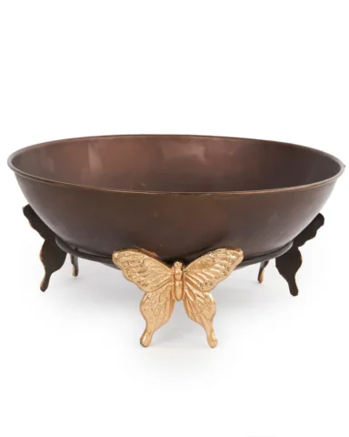 TIANA COPPER METAL BOWL WITH BUTTERFLY BOTTOM 706616 16.5X36CM
