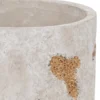 Thyle Grey Cement Pot with Gold Pieces Round L 682609 copy detailed