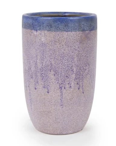 Xaro Purple Ceramic Tall Pot Round High L 696090