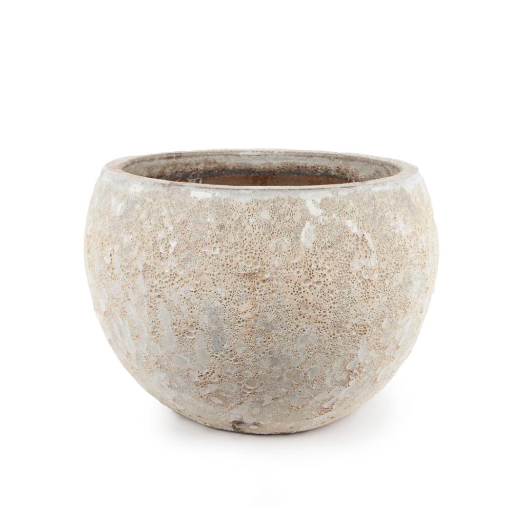 Javier Grey Ceramic Bowl Pot Round