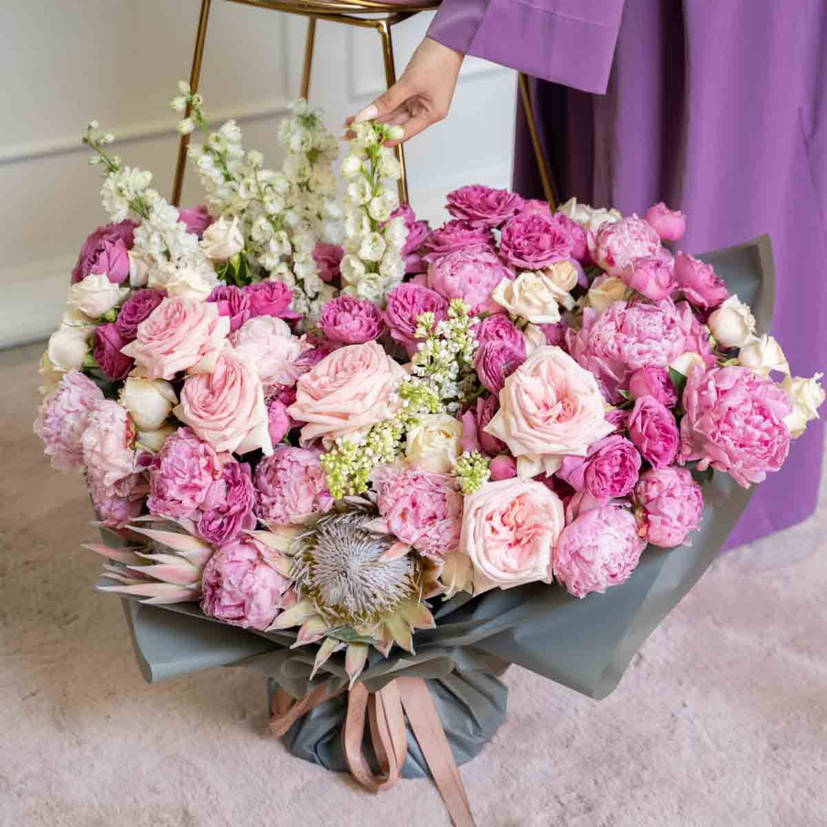 3. Hand tied pink loco styling 1 3. Hand tied pink loco styling 1