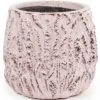 BELLA PINK GLAZED CERAMIC POT DETAILS ROUND XL 705491 18.5X17CM