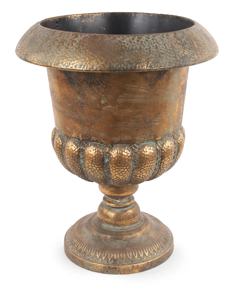 Buckey Gold Metal Medici Pot Round No Handles High 692407 Buckey Gold Metal Medici Pot Round No Handles High 692407
