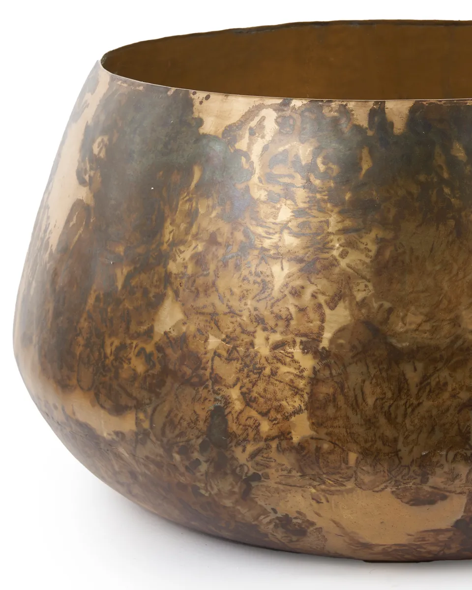 ELSTON BRASS IRON POT LOW DESIGN LARGE 705810L 32X50CM copy detailed