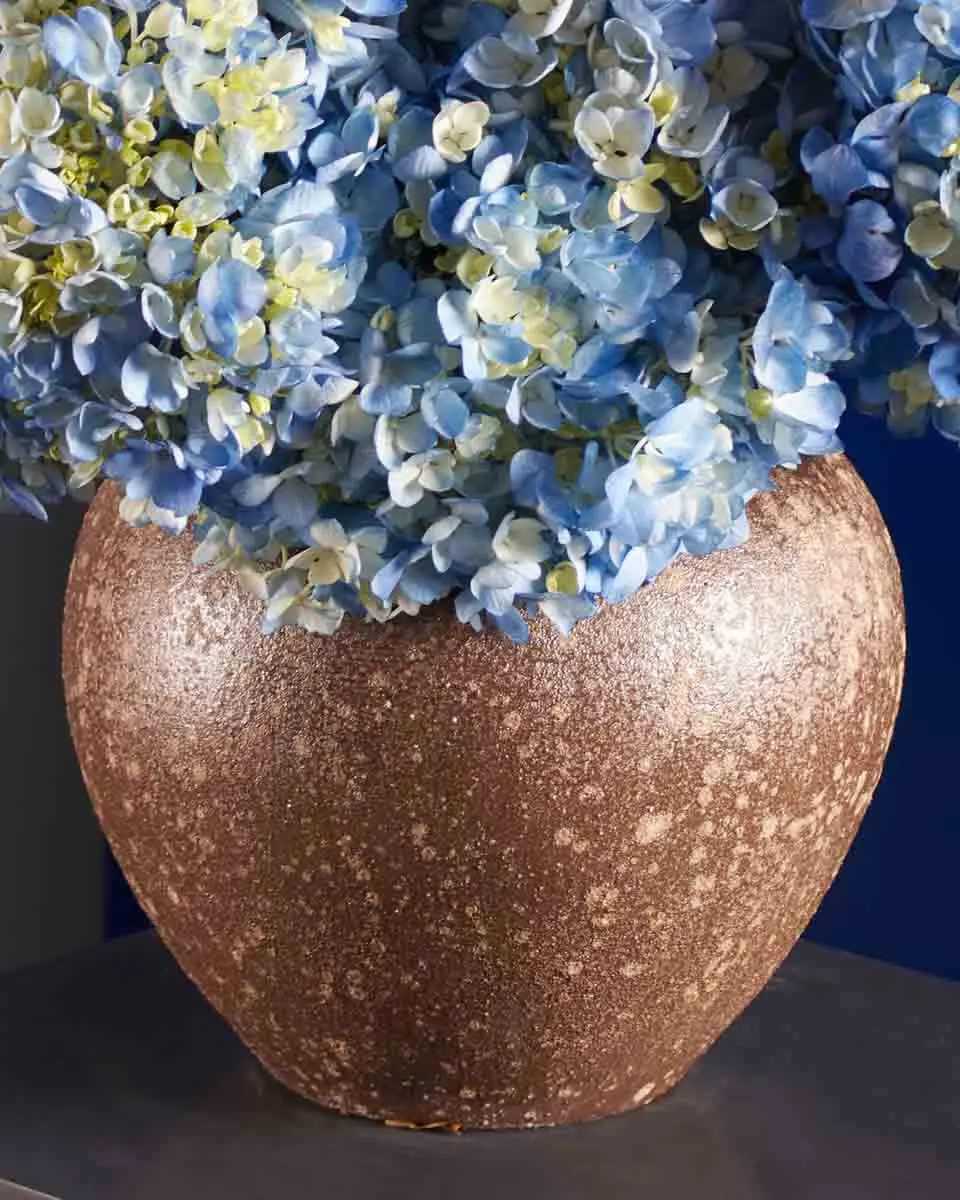 FALL FOR HYDRANGEA BLUE BROWN VASE 1 FALL FOR HYDRANGEA BLUE BROWN VASE 1