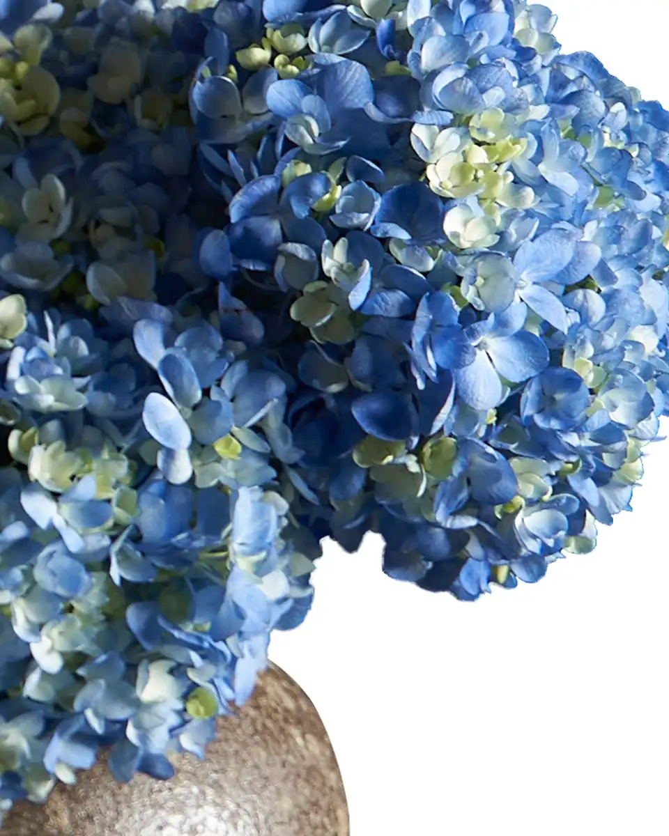 Fall For Hydrangea Blue Small Brwon Vase details