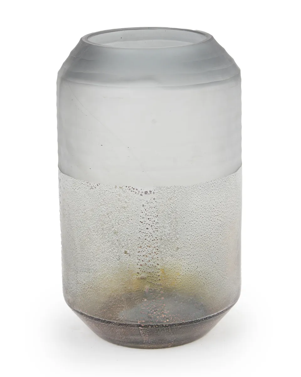 GLASS VASE GRAY 20X20X32.5CM DR93 GLASS VASE GRAY 20X20X32.5CM DR93