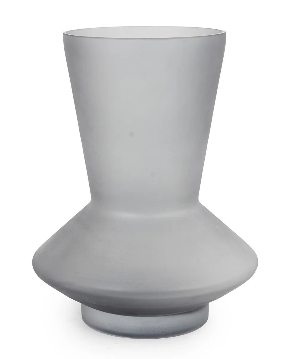 GLASS VASE GRAY 23.5X31CM DR67 GLASS VASE GRAY 23.5X31CM DR67