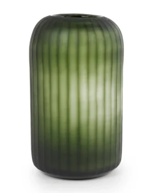 GLASS VASE GREEN 19X31CM DR1405