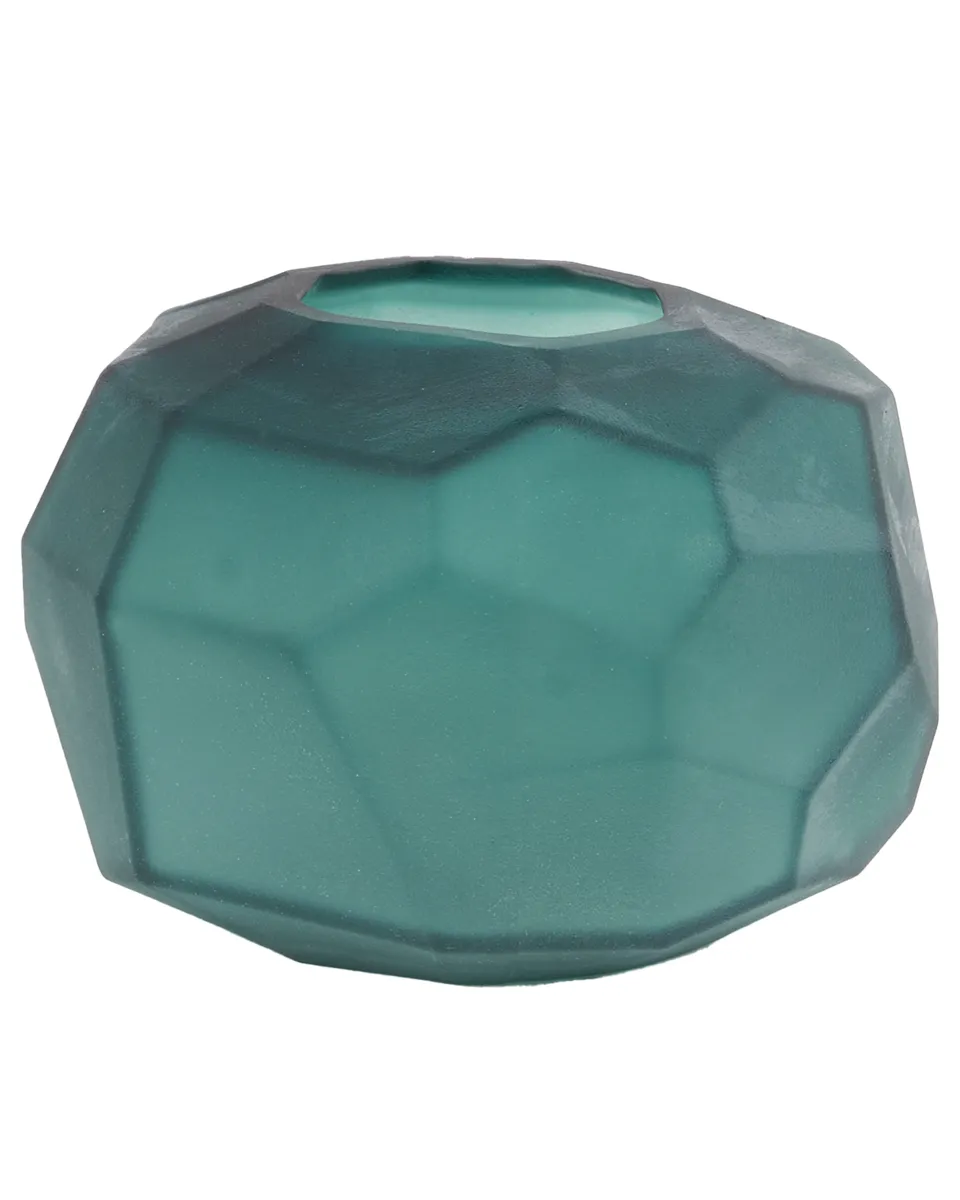 GLASS VASE GREEN 20X16CM DR47 GLASS VASE GREEN 20X16CM DR47