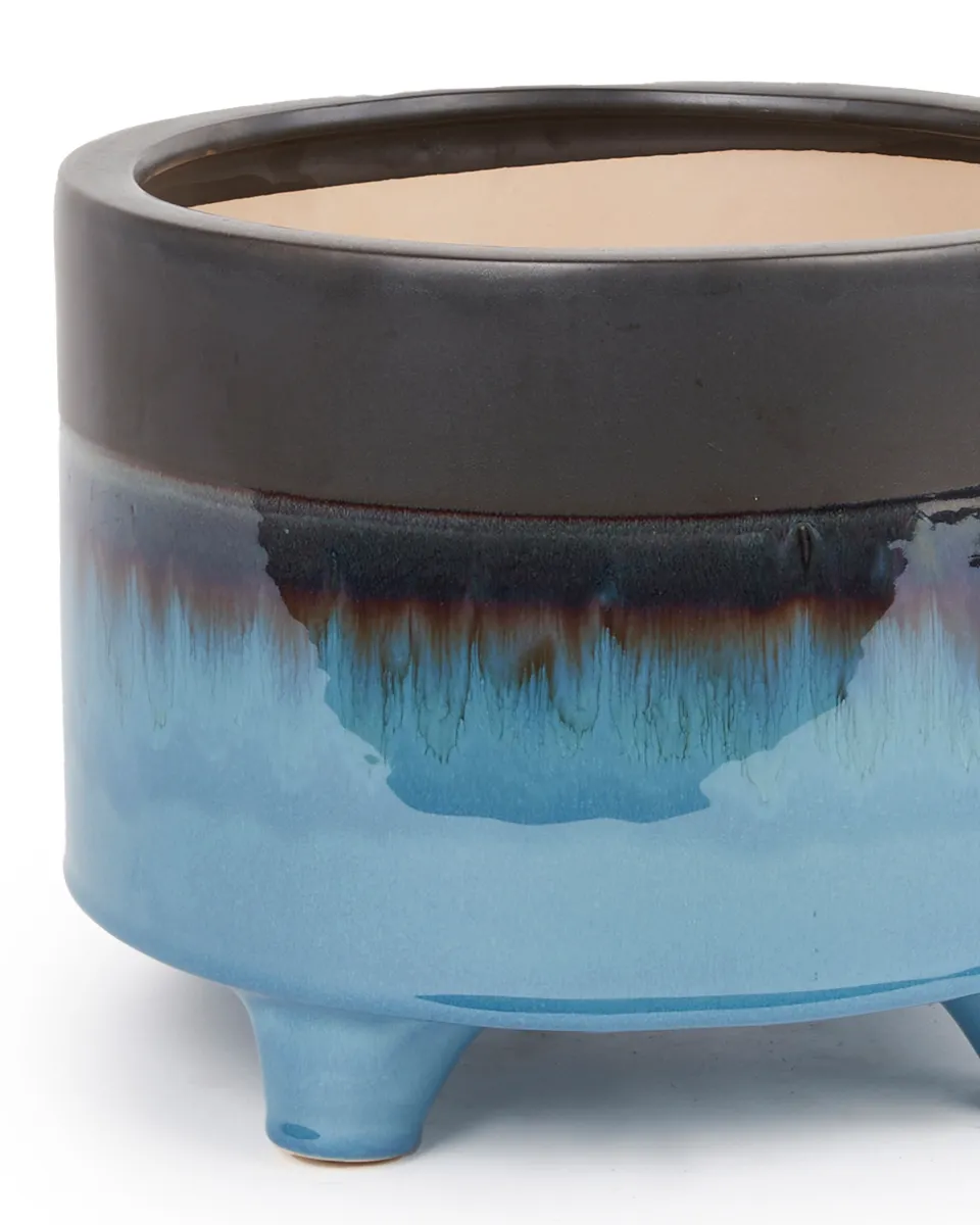 Isidora Blue ceramic pot on feet grey top L 715293 copy detailed Isidora Blue ceramic pot on feet grey top L 715293 copy detailed