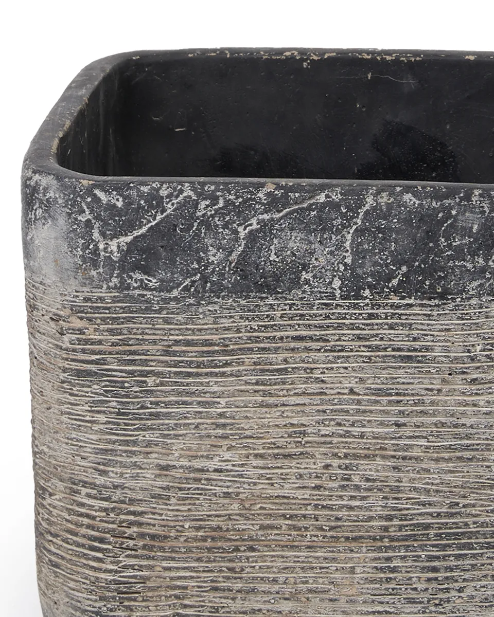 KANE SQUARE POT 15.5X15.5X15 DARK GREY copy detailed KANE SQUARE POT 15.5X15.5X15 DARK GREY copy detailed