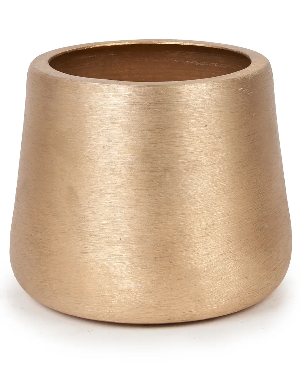 KEATON GOLD BRUSH ALU SHEET POT ROUND S 701565 15.5X15.5CM KEATON GOLD BRUSH ALU SHEET POT ROUND S 701565 15.5X15.5CM