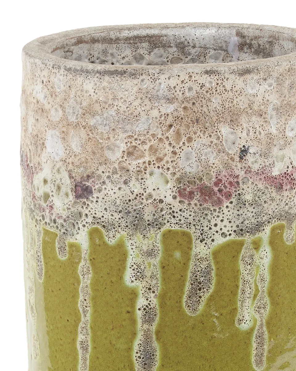 Kaysa Green glazed ceramic pot rough border high702574 S 33 x 33 x 55 copy detailed Kaysa Green glazed ceramic pot rough border high702574 S 33 x 33 x 55 copy detailed