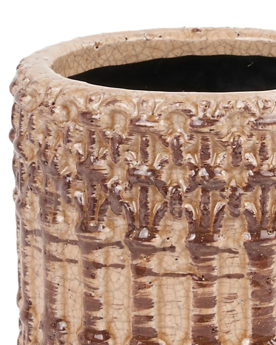MORONI BROWN CERAMIC POT ANTIQUE ROUND S 701930 14.5X13.5CM copy detailed MORONI BROWN CERAMIC POT ANTIQUE ROUND S 701930 14.5X13.5CM copy detailed